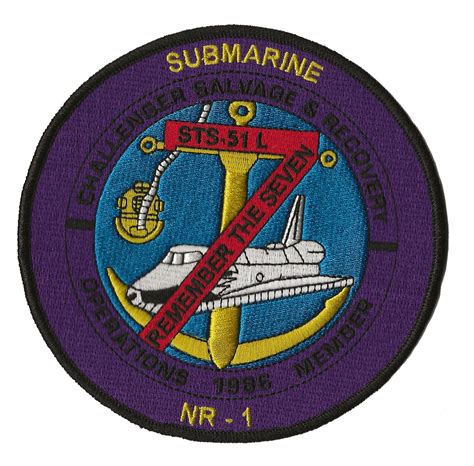 Submarine Nr 1 Nasa Space Shuttle Sts 51l Challenger Disaster Recovery Salvage Patch