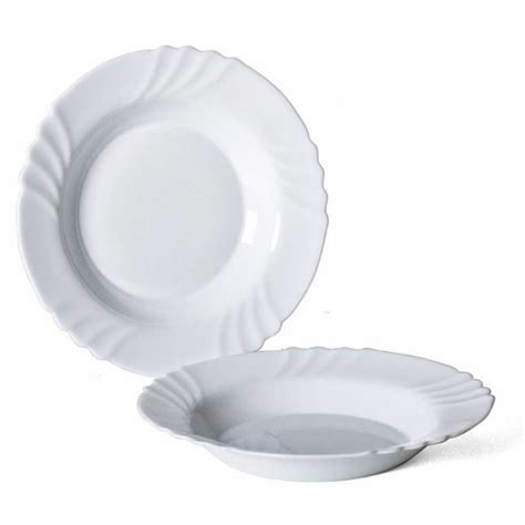 Bormioli Ebro Plato Hondo Opalglass Cm Blanco Caja Con Unidades