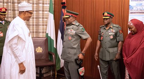 Buhari Decorates Newly Promoted Commander Brigade Of Guards Channels