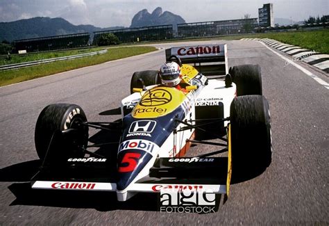 Nigel Mansell Dans La Williams FW11B Honda RA167 E 1 5 V6 Turbo