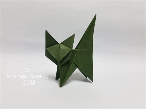 Easy Origami Cat Designed And Folded By Myself From One Un Flickr