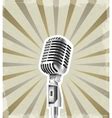 Vintage White Silhouette Retro Stage Microphone Vector Image