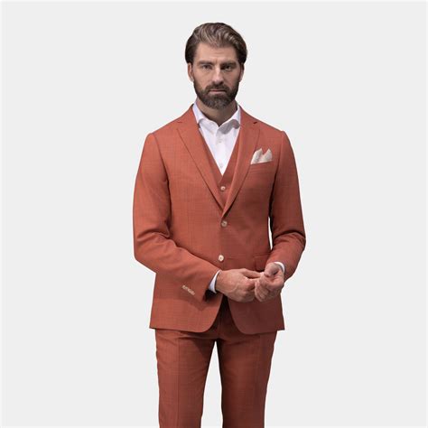 Burnt Orange Three Piece Suit Tailor Store®