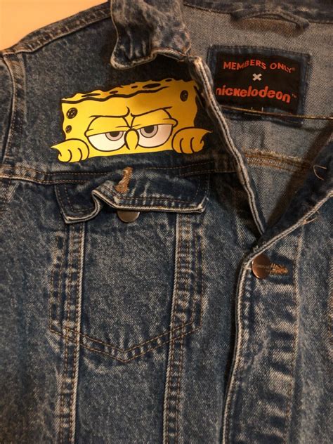 Members Only X Nickelodeon Jacket Spongebob Denim J Gem