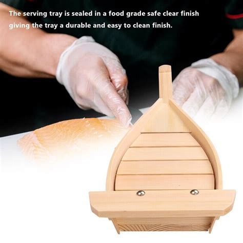 42X17X7 5Cm Japanese Cuisine Sushi Boats Sushi Tools Wood Handmade