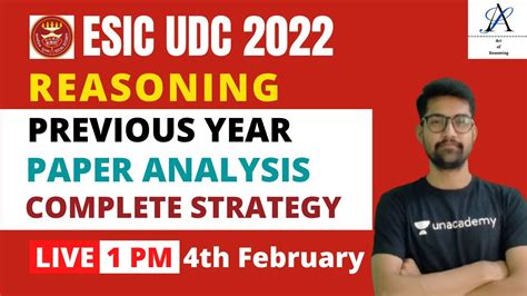 Esic Udc Previous Year Paper Reasoning Esic Udc Memory Based