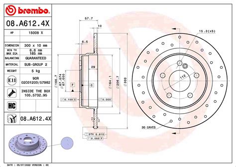 X Brembo Bremsscheibe A X Mm Kaufland De