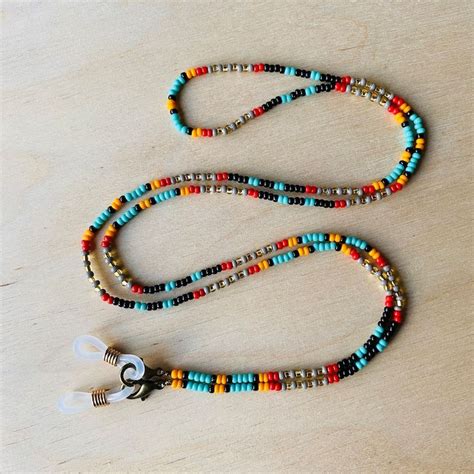 Hippie Dainty Seed Bead Glasses Chain Colorful Beaded Lanyard