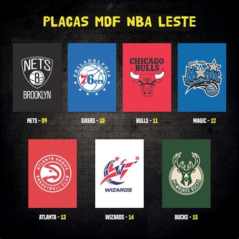 Quadro Placa Decorativa NBA Leste Basquete Em MDF 20x28 5cm Shopee Brasil