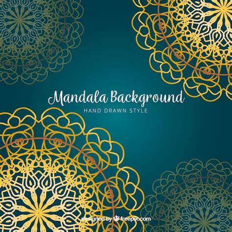 Contexte Des Mandalas D Or Vecteur Gratuite