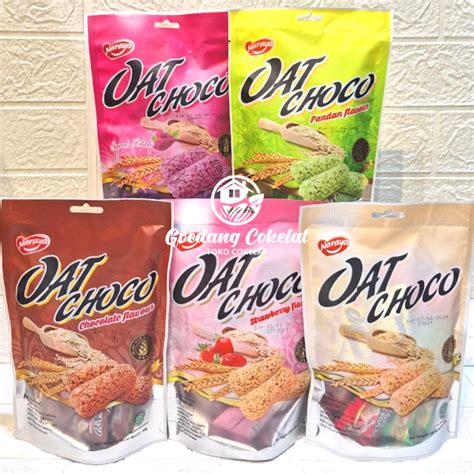 Jual Naraya Oat Choco Sereal Granola Oat Chocolate Pandan Strawberry