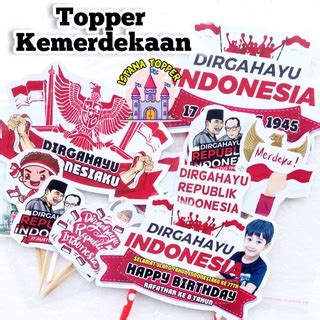 Jual Topper Tema Kemerdekaan Topper Hut Ri Topper Kemerdekaan