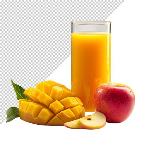 Jugo De Mango Aislado Sobre Un Fondo Transparente Psd Premium