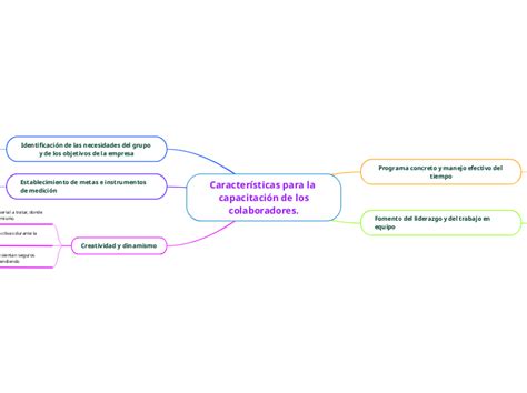 Características para la capacitación de lo Mind Map