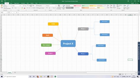 Excel Mind Map Template