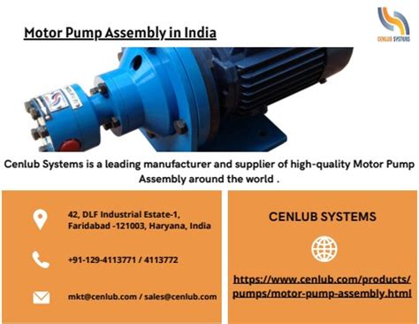 Motor Pump Assembly In India Cenlub Systems Flip PDF AnyFlip