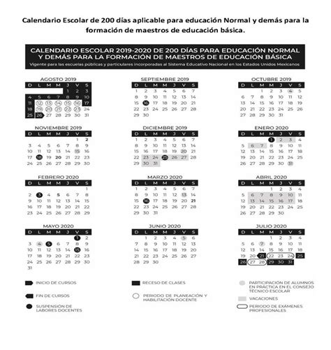 Calendario escolar 2019 2020 SEP Diario Educación