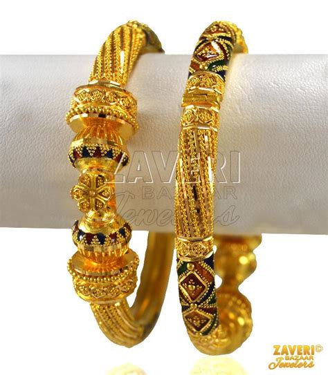 K Gold Meenakari Kada Pcs