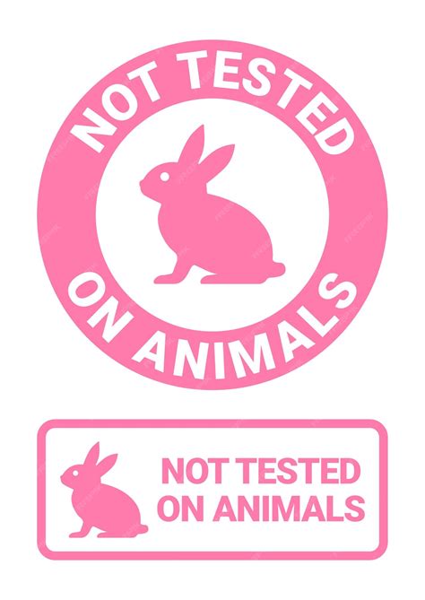 Premium Vector Not Tested On Animals Logo Set