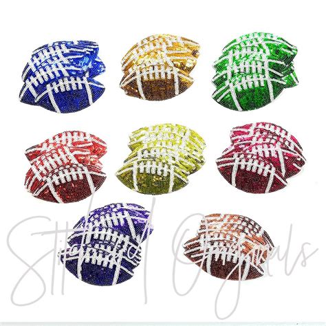 Sequin Football Patch Iron On Patch Sequin Patch Football Etsy