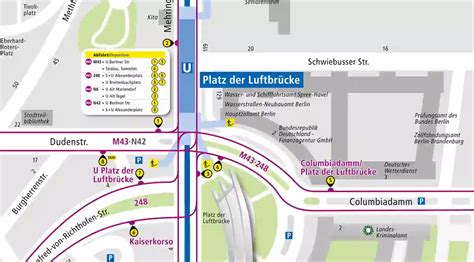 U Platz der Luftbrücke Haltestelleninfo BVG