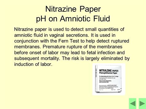 Nitrazine Paper Ph On Amniotic Fluid Ppt Video Online Download