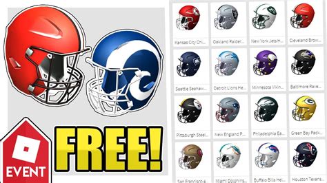 Event How To Get 32 Of The Nfl Helmets Roblox Youtube