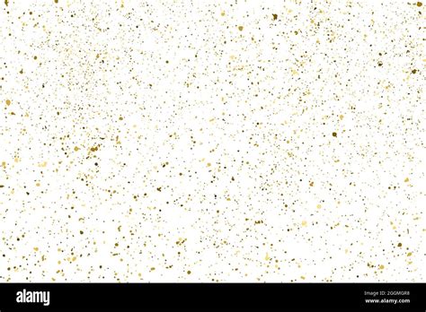 Gold Glitter Texture Isolated On White Amber Particles Color