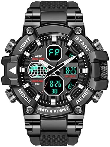 Montre Bracelet Analogique Militaire Sport Affichage Digital Pour