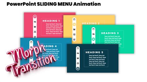 123powerpoint Sliding Menu Animation Using Morph Transition Powerup