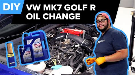 Volkswagen Mk Golf R Engine Oil Change Diy Vw Golf R Youtube