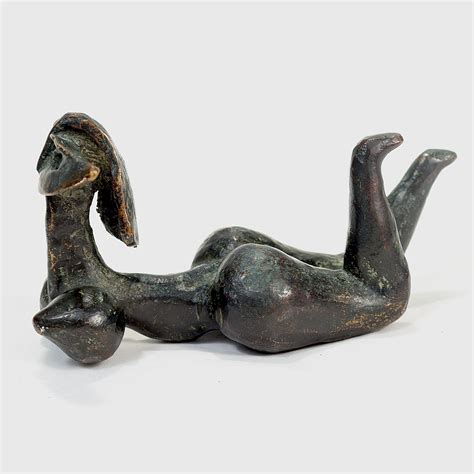 Surrealist Bronze Sculpture Of A Female Nude By Guillermo Silva C