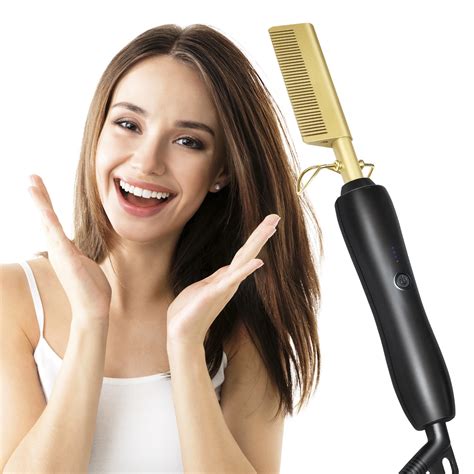 Wholesale Hot Electric Comb 2020 Mini Straighten Comb Suitable Straighten And Curler Hair Accept