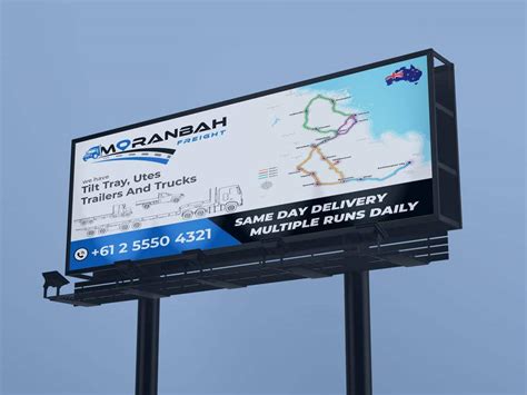 Minimalistic Billboard Design with Reflective Elements | Freelancer