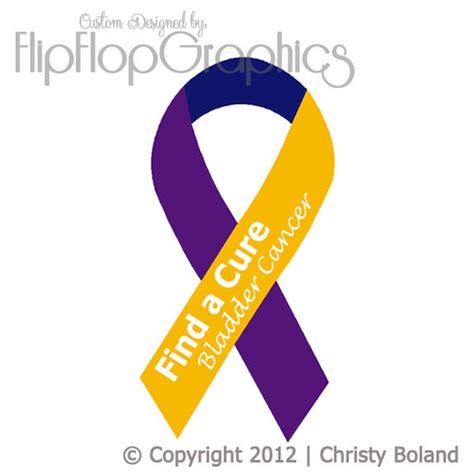 Items similar to Bladder Cancer Awareness Ribbon, Vinyl Graphic Sticker ...