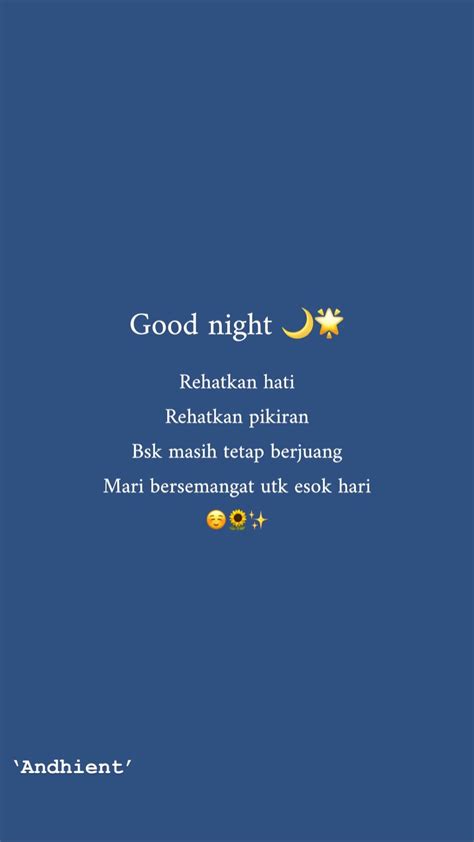 Good Night Kata Kata Indah Kutipan Selamat Malam Kutipan Motivasi