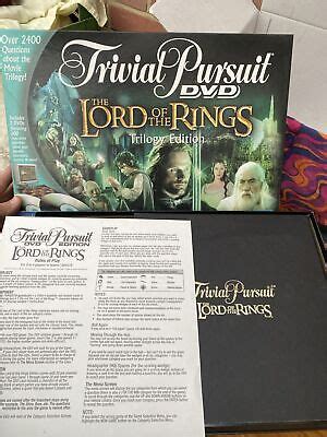 The Lord Of The Rings Trilogy Edition Trivial Pursuit Dvd Tv Board Game