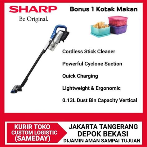 Jual Sharp Cordless Stick Vacuum Cleaner Ec A Ra A Shopee Indonesia