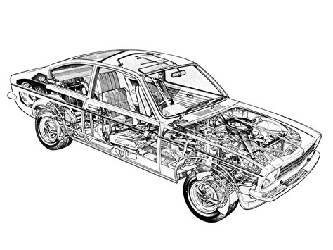 1973 77 Opel Kadett Coupe C Illustrated By Terry Davey Opel