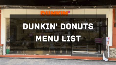 Dunkin Donuts Menu Prices Philippines 2025 [updated] — All About