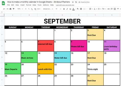 How to make a calendar