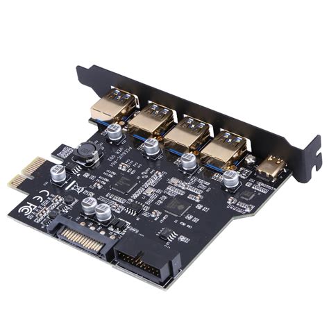 Connecteur PCIE SATA 19 Broches Avec 4 Ports Usb 3 0 Carte D Extension