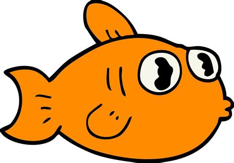 Doodle Character Cartoon Fish Vector Art At Vecteezy