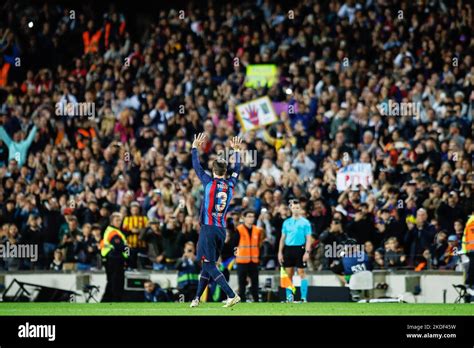 Gerard Pique Of Fc Barcelona Farewell In His Last Game At Camp Nou