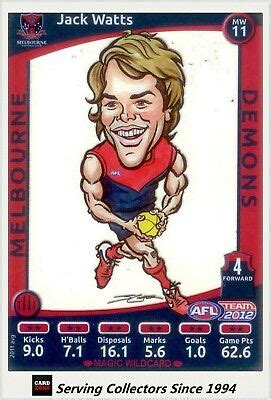 2012 AFL Teamcoach Cards Magic Wild Card MW11 Jack Watts Melbourne EBay