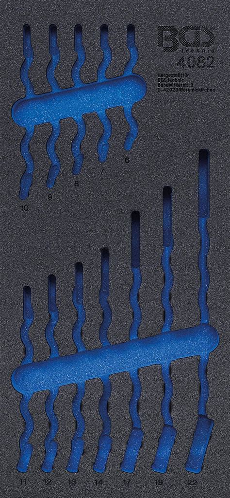 FACOM Module en Mousse Vide pour Clés à Pipes Coudés 6 Pans PM