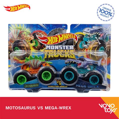 Jual Hot Wheels Monster Truck Demolition Doubles Motosaurus VS Mega