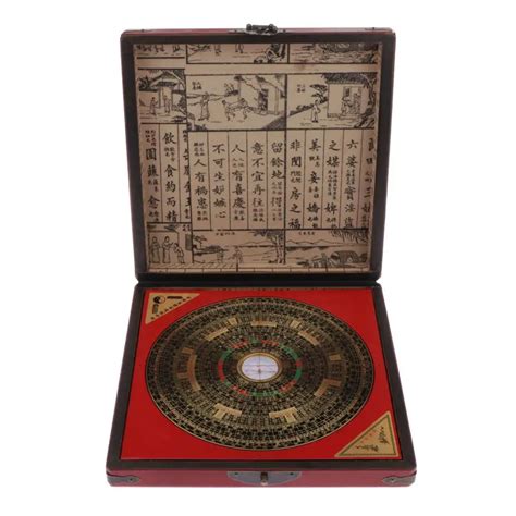 Jinzhsf Vintage Classic Chinese Feng Shui Luo Pan Ancient Compass For Good Luck And Collectibles