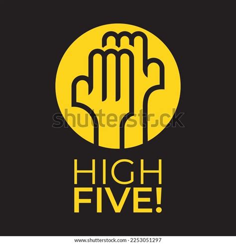 Vector Illustration Icon Logo High Five Stock Vector (Royalty Free) 2253051297 | Shutterstock