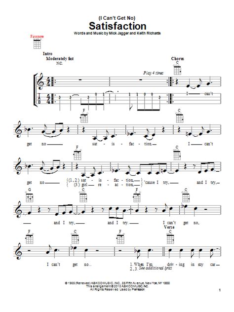 I Cant Get No Satisfaction Sheet Music Direct